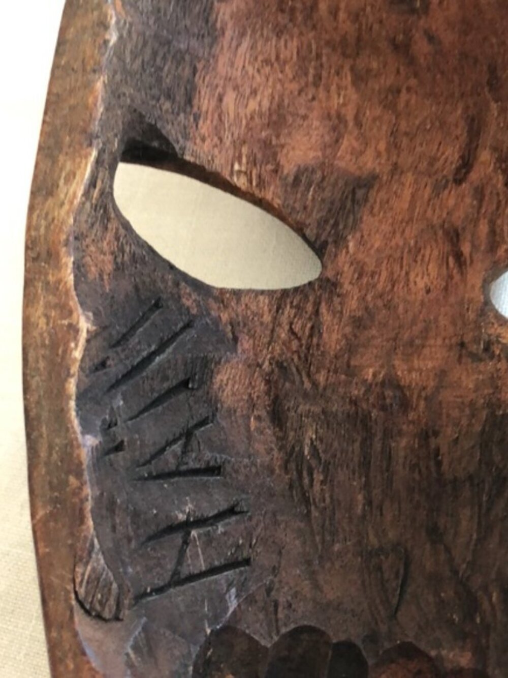 Haitian Mask Carved Wood Tribal Ceremonial - Picture 3 of 4